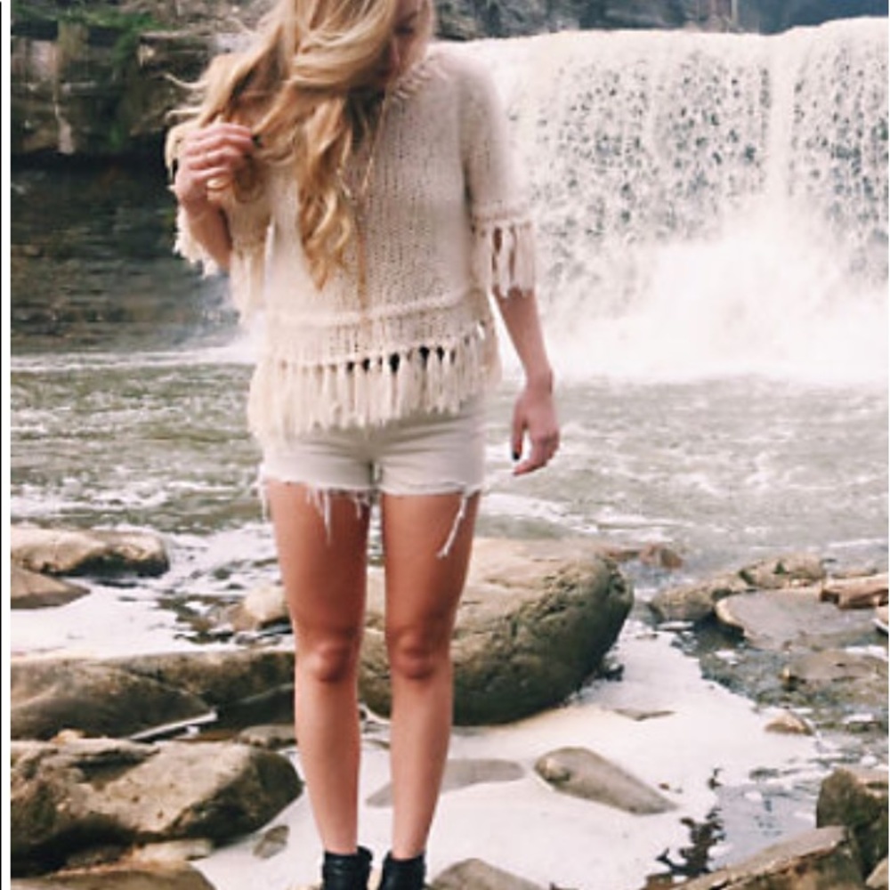 Free People On The Fringe Pullover Top / Sweater